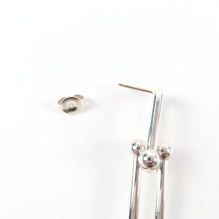 Great TIFFANY&Co. Pierce Double Long Link Pierce Silver 925 Women