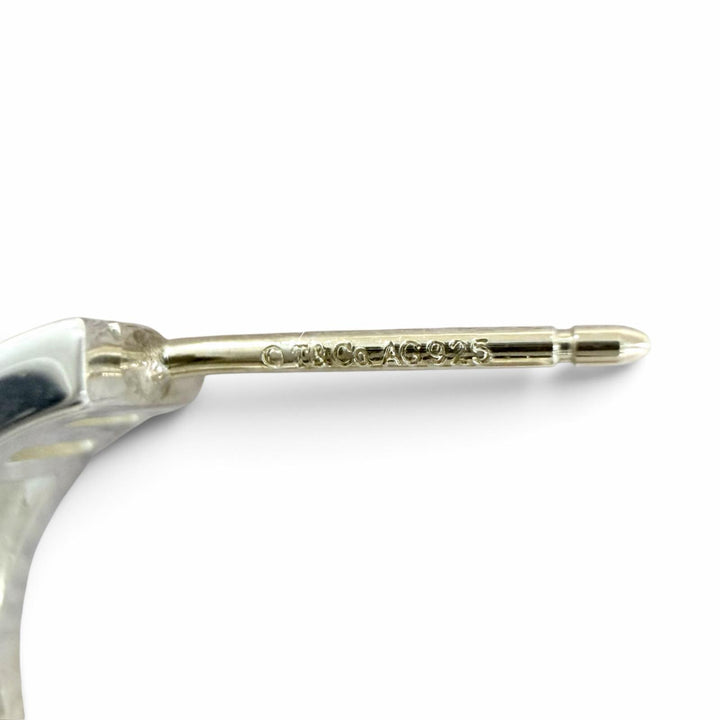 Great TIFFANY&Co. Pierce Open Atlas Hoop Earrings Accessories Silver AG925 Women