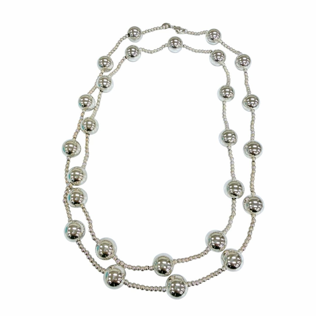 Great TIFFANY&Co. Necklace Ball Chain Necklace Silver 925 Women