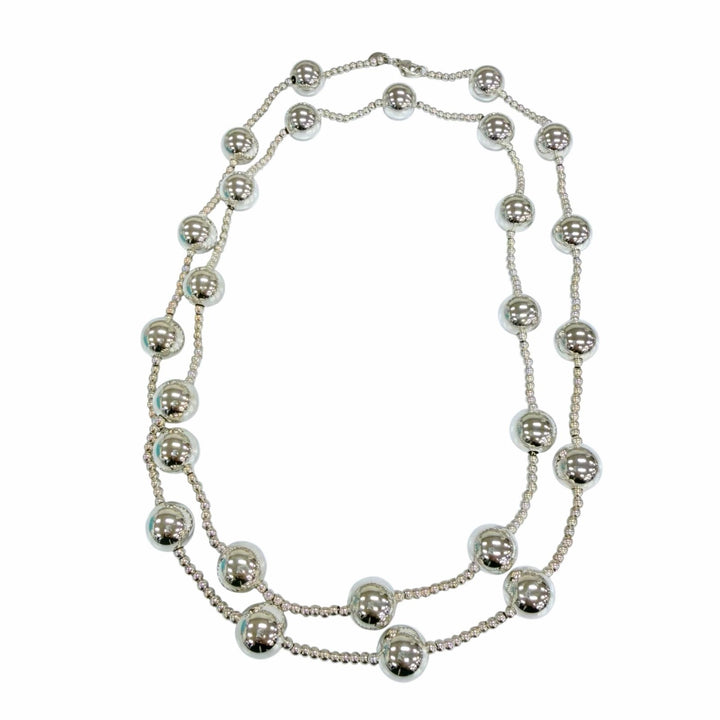 Great TIFFANY&Co. Necklace Ball Chain Necklace Silver 925 Women