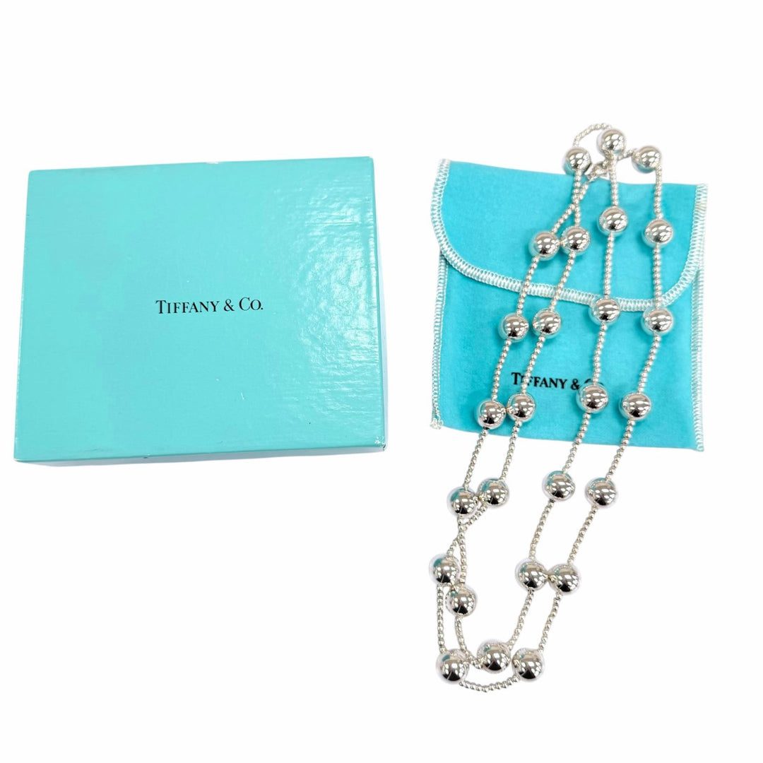 Great TIFFANY&Co. Necklace Ball Chain Necklace Silver 925 Women