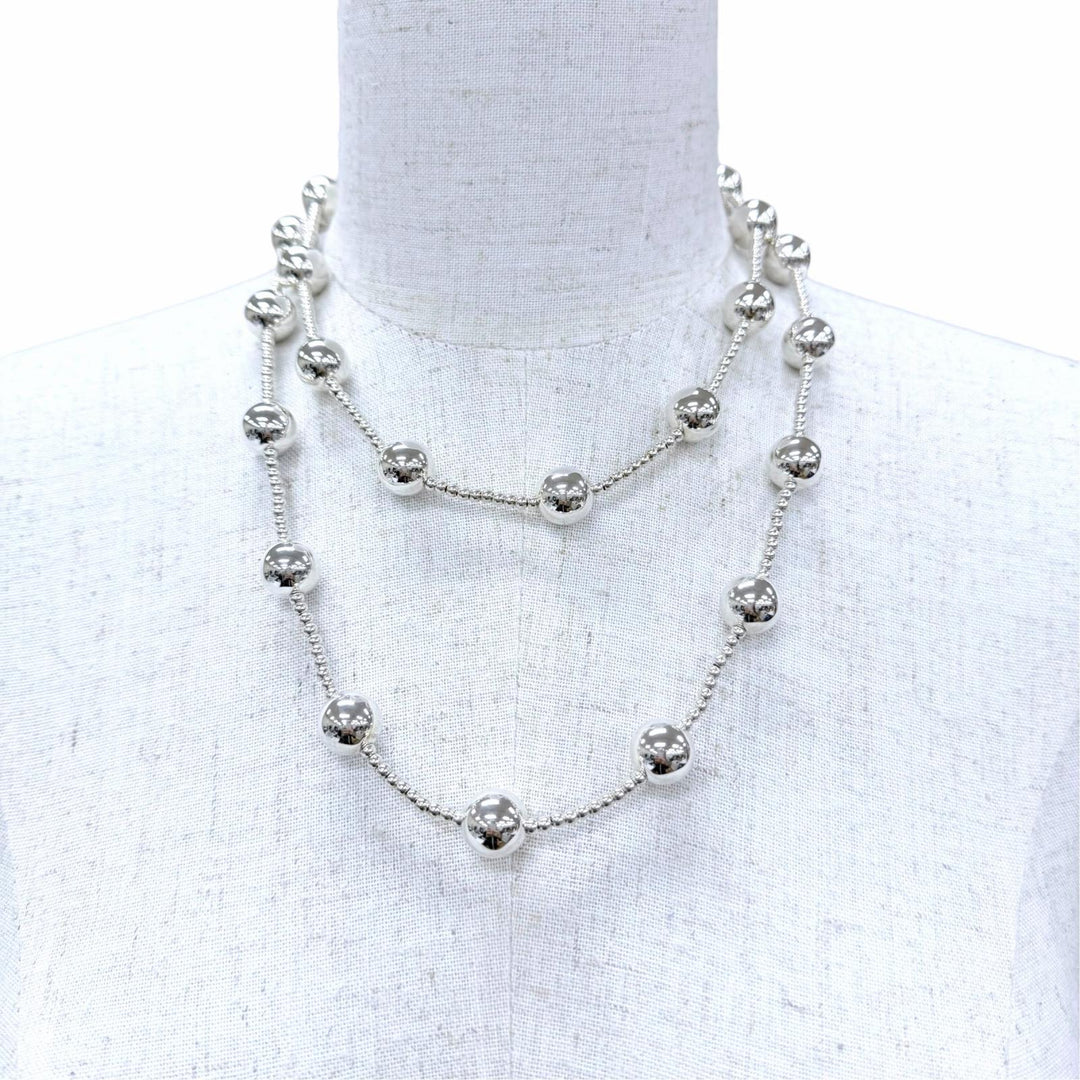 Great TIFFANY&Co. Necklace Ball Chain Necklace Silver 925 Women