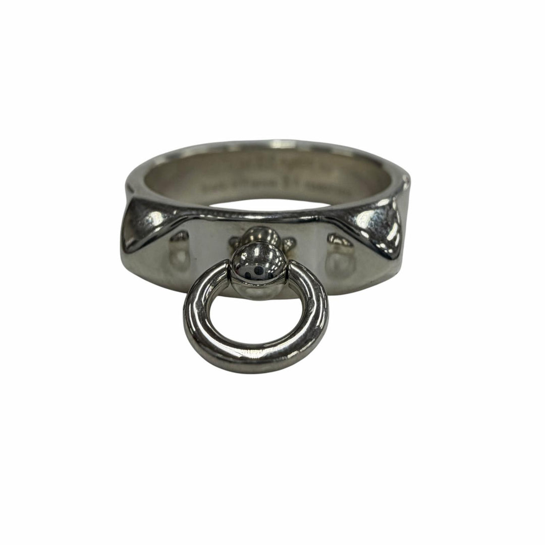 Excellent HERMES Ring Cory Ed Cyan PM Silver AG925 mens 15AK072635