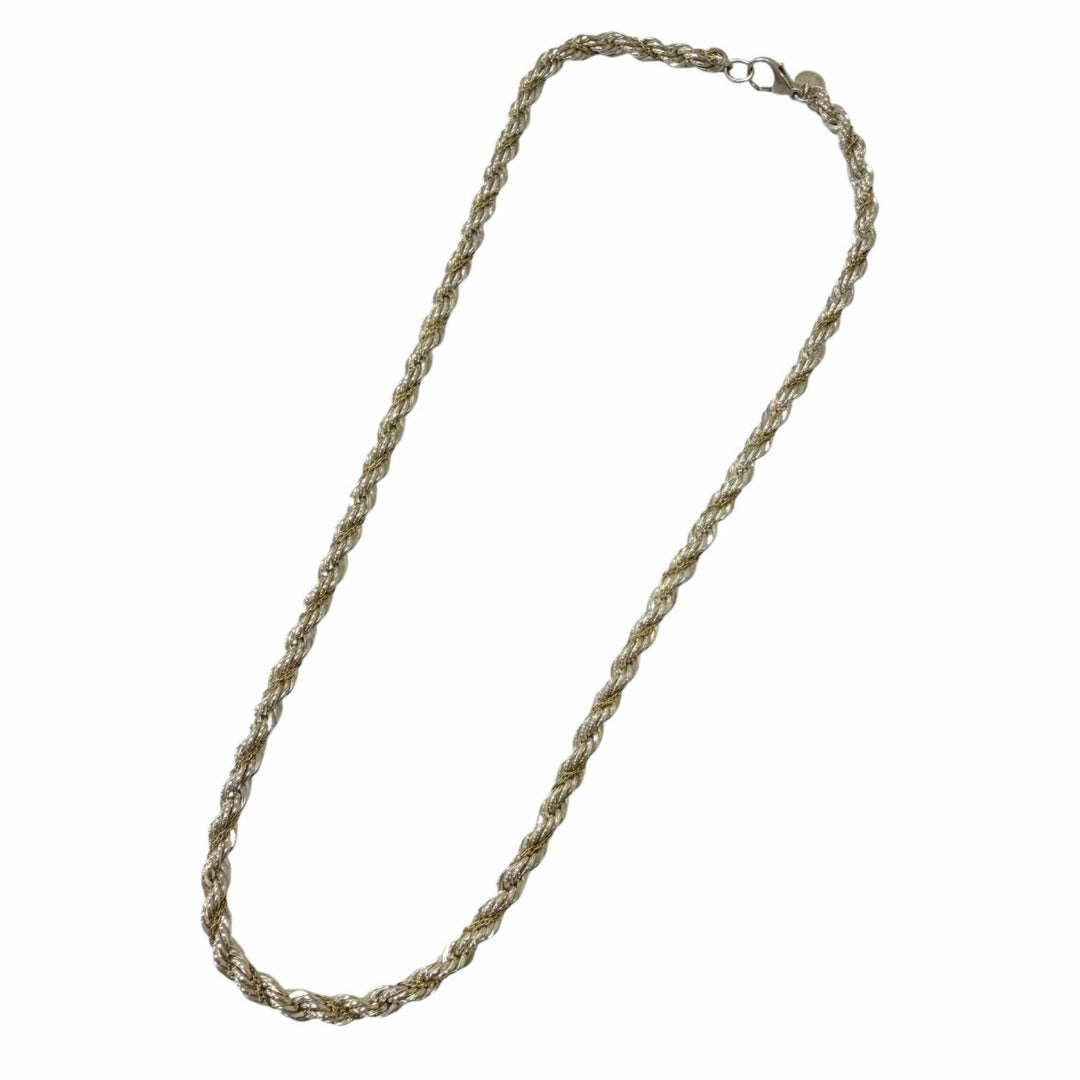 Great TIFFANY&Co. Necklace Twist Chain Screw Combo Silver SV925 mens