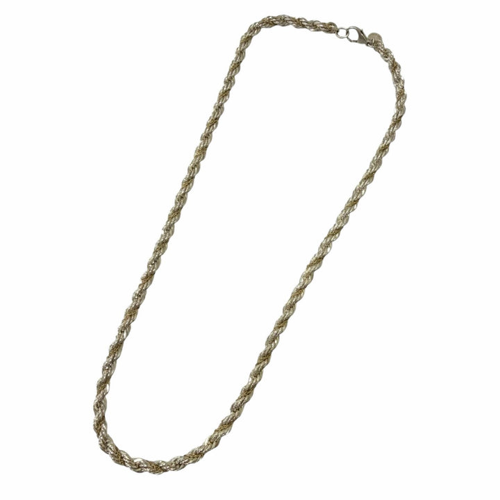 Great TIFFANY&Co. Necklace Twist Chain Screw Combo Silver SV925 mens