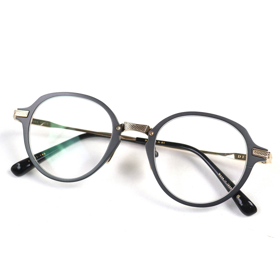 DITA メガネ UNION-FOUR ブラックゴールド メンズ DTX426-A-01 47□21 145 美品
