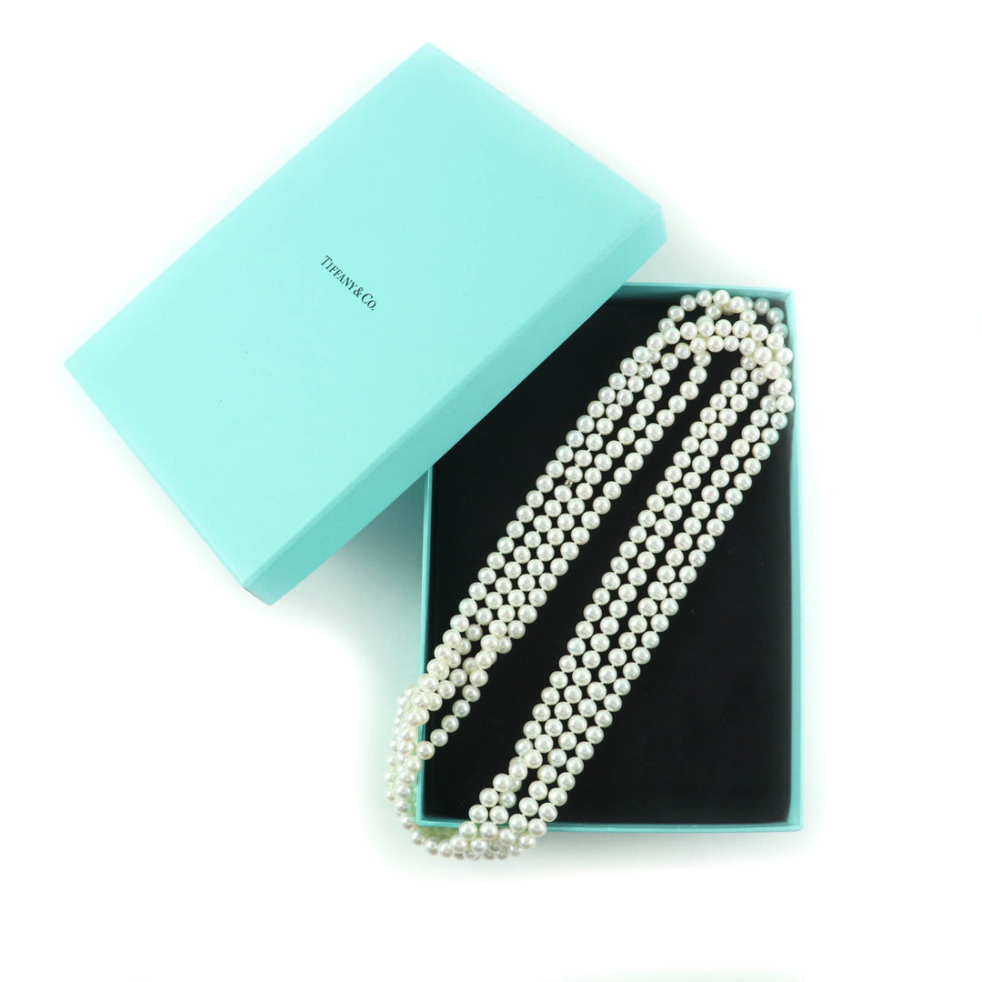 優れた TIFFANY&amp;Co. ネックレス パール ラップネックレス ホワイト 淡水パール レディース