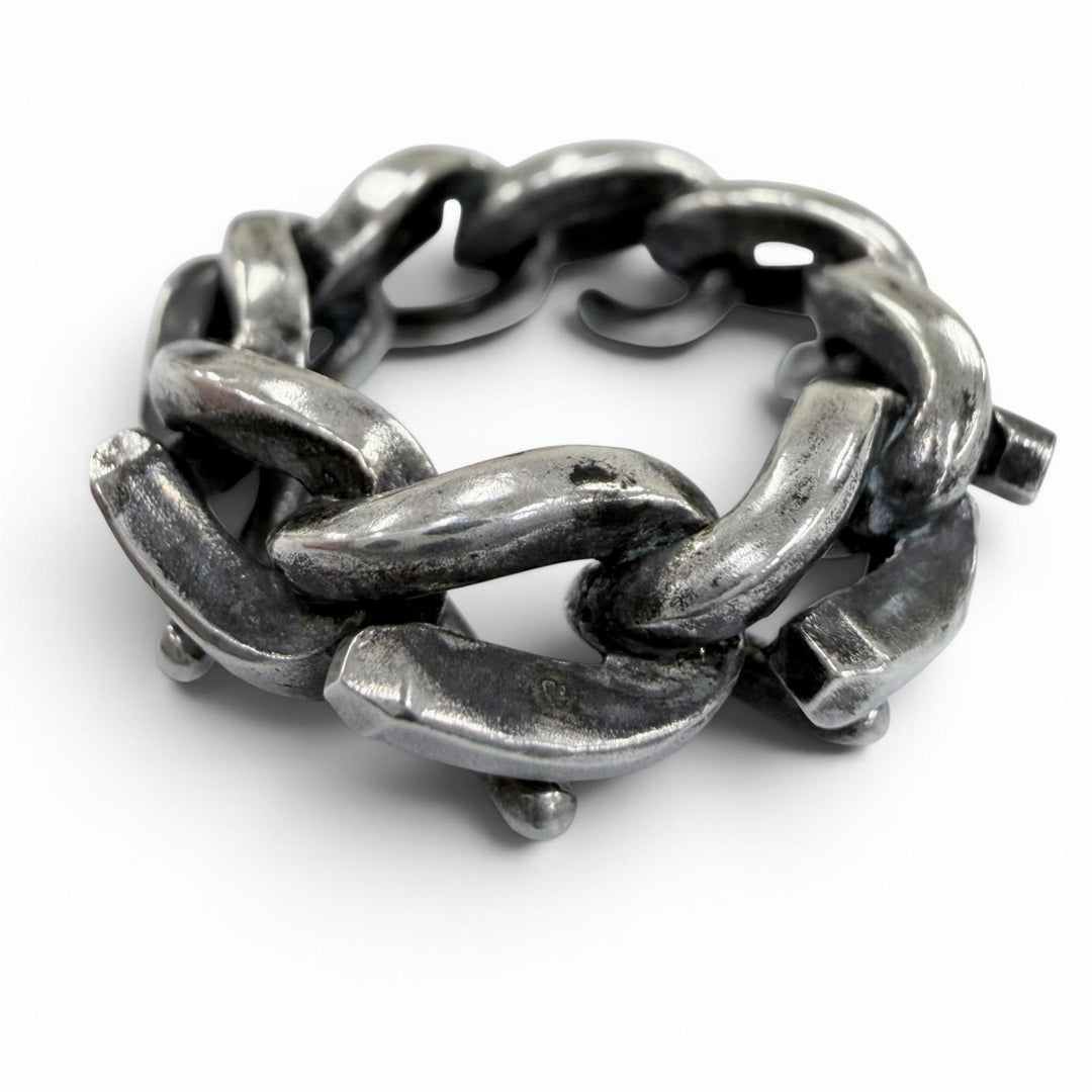 Great TIFFANY&Co. ring Forge Link Ring Current model, antique finish. AG925 50