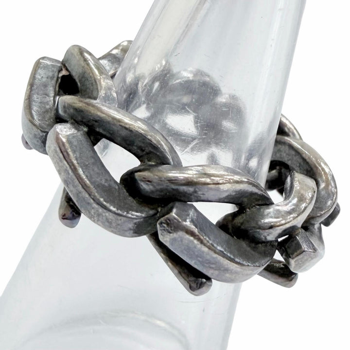 Great TIFFANY&Co. Forge Link Ring Antique finish, current model Silver 925 50