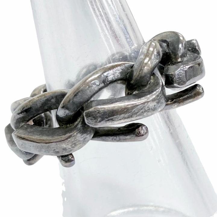 Great TIFFANY&Co. Forge Link Ring Antique finish, current model Silver 925 50