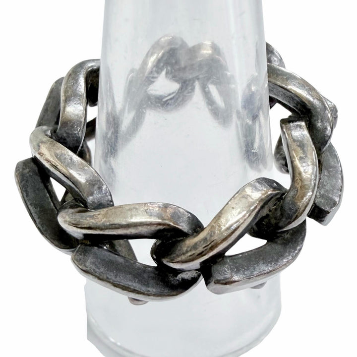 Great TIFFANY&Co. Forge Link Ring Antique finish, current model Silver 925 50