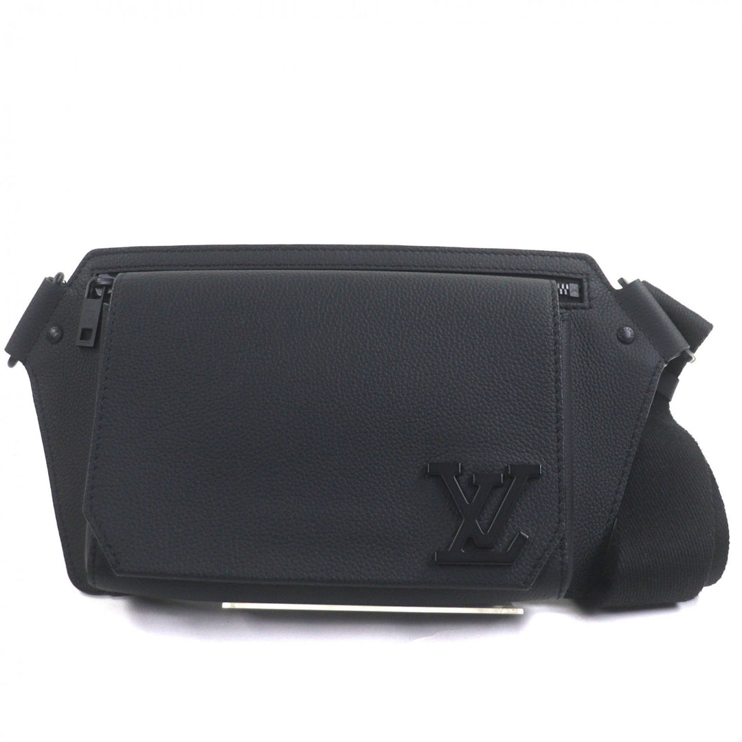 ルイ・ヴィトン スリングバッグ LV エアログラム テイクオフ スリング レザー メンズ M57081 美品