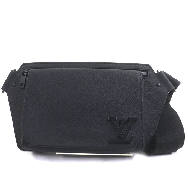 ルイ・ヴィトン スリングバッグ LV エアログラム テイクオフ スリング レザー メンズ M57081 美品