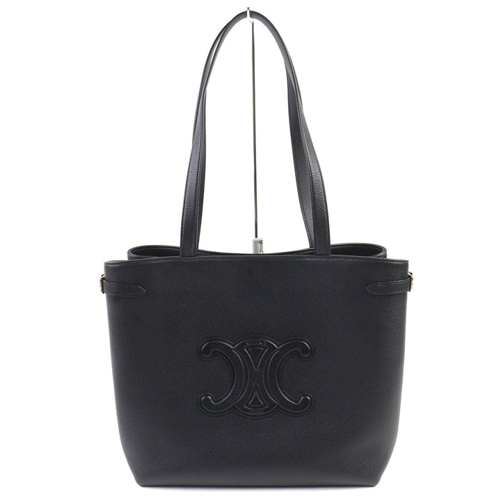 CELINE トートバッグ ヒッポ アナイス トリオンフ ミディアム レザー ブラック 11685 美品