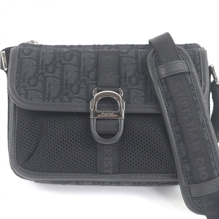 新品同様 DIOR ショルダーバッグ ディオール 8バックル オブリーク オールオーバーパターン ブラック