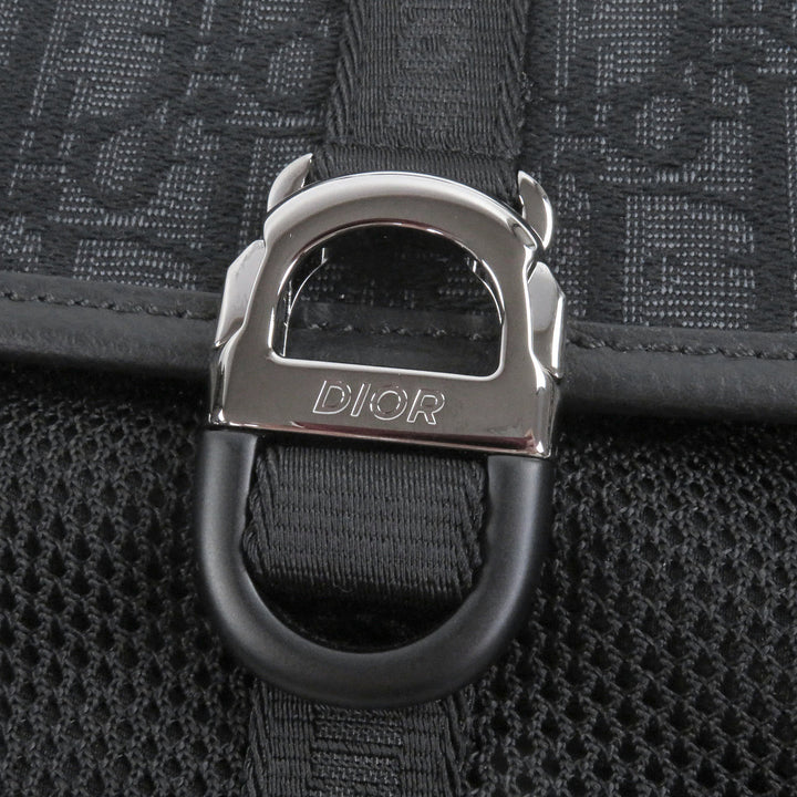 新品同様 DIOR ショルダーバッグ ディオール 8バックル オブリーク オールオーバーパターン ブラック