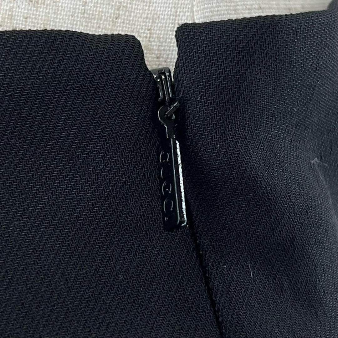 Pristine GUCCI skirt GG Marmont Metal black wool Women 38 430572