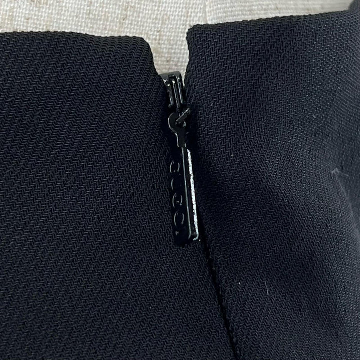 Pristine GUCCI skirt GG Marmont Metal black wool Women 38 430572