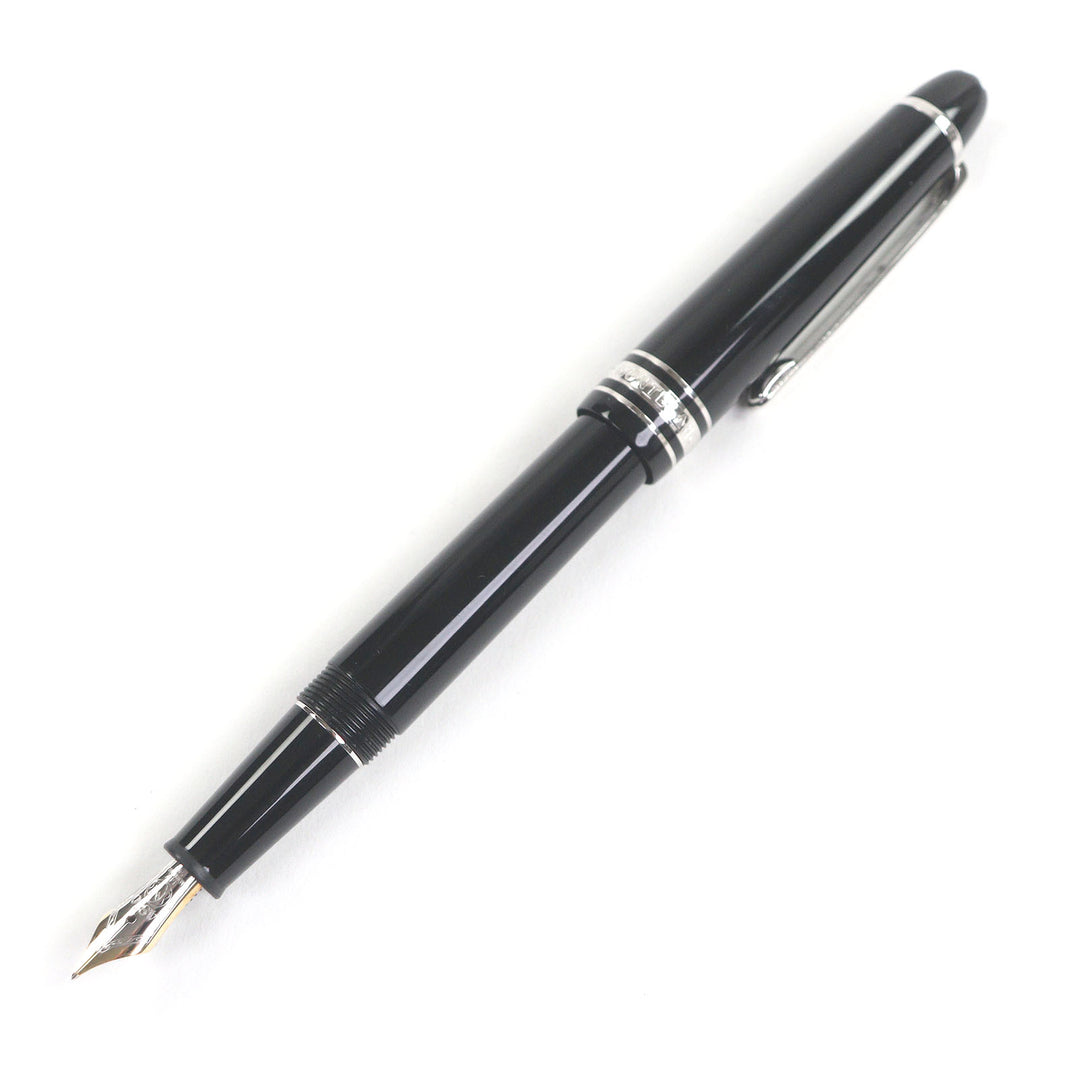 Great MONTBLANC fountain pen Meisterstück 145 Pix Classic Platinum Line Cap type