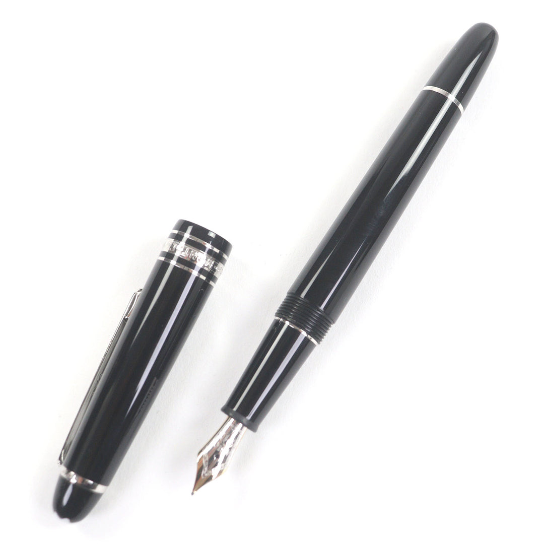 Great MONTBLANC fountain pen Meisterstück 145 Pix Classic Platinum Line Cap type