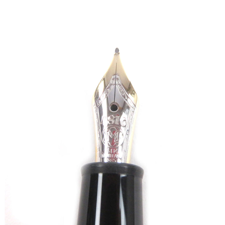 Great MONTBLANC fountain pen Meisterstück 145 Pix Classic Platinum Line Cap type
