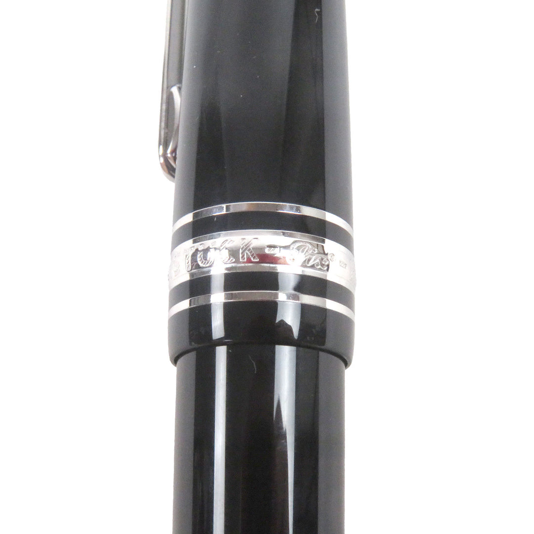 Great MONTBLANC fountain pen Meisterstück 145 Pix Classic Platinum Line Cap type