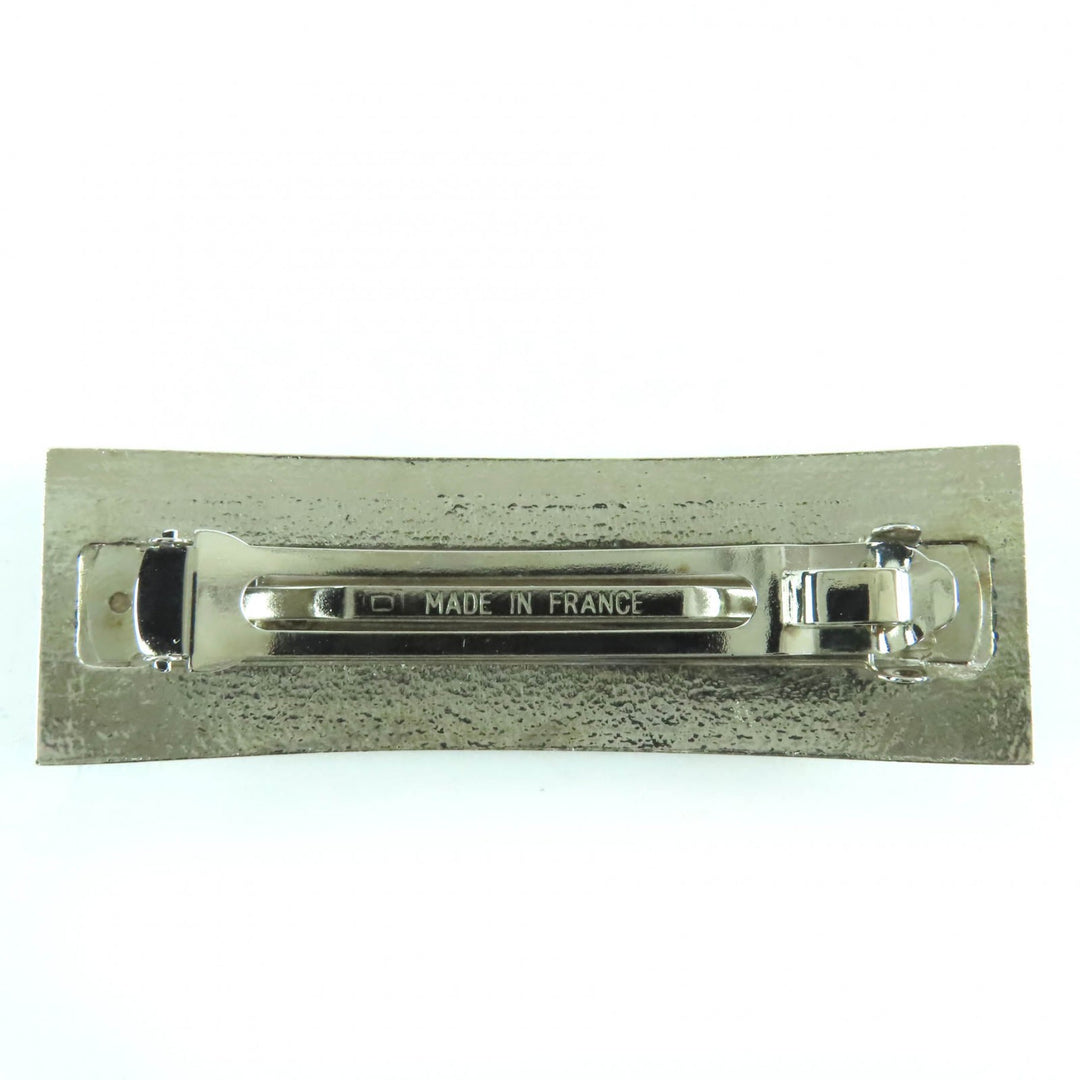 Great CHANEL hair accessory COCO Mark Valletta Silver gold metal Women 98P