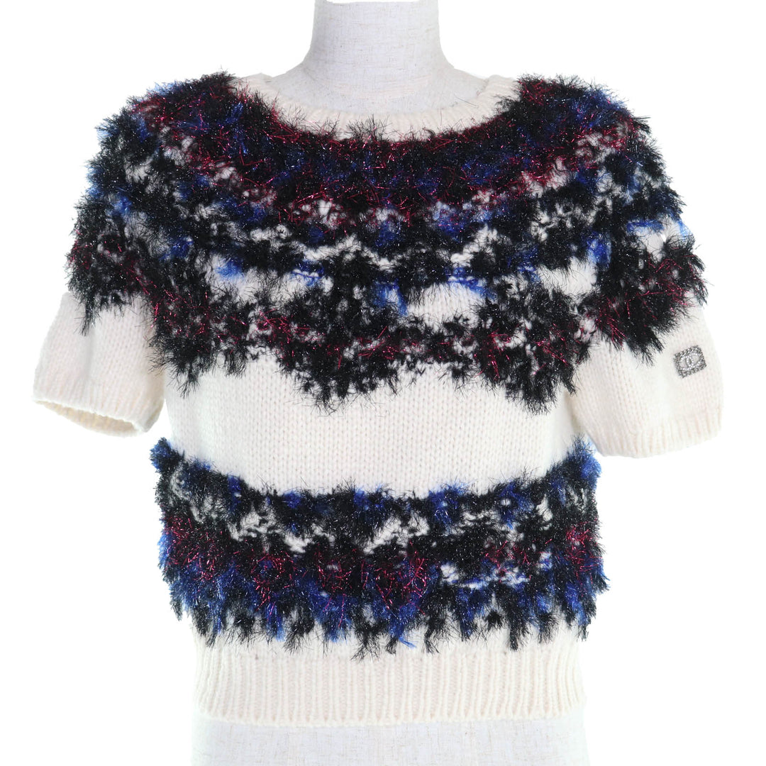 素晴らしい CHANEL 半袖ニット マルチポリアミド レディース 38 P71554