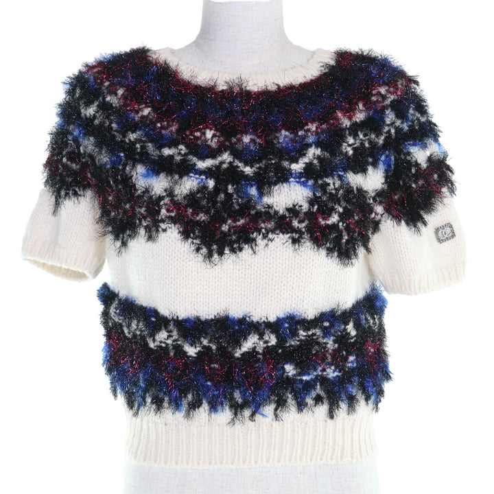 素晴らしい CHANEL 半袖ニット マルチポリアミド レディース 38 P71554
