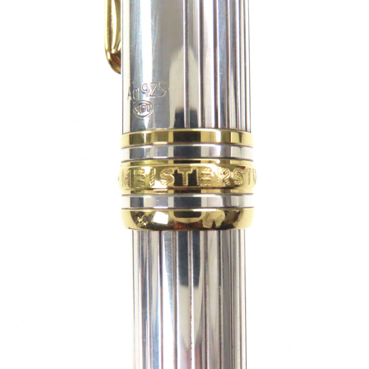 モンブラン 万年筆 ソリティア ホワイトスター シルバー ゴールド 18K メンズ