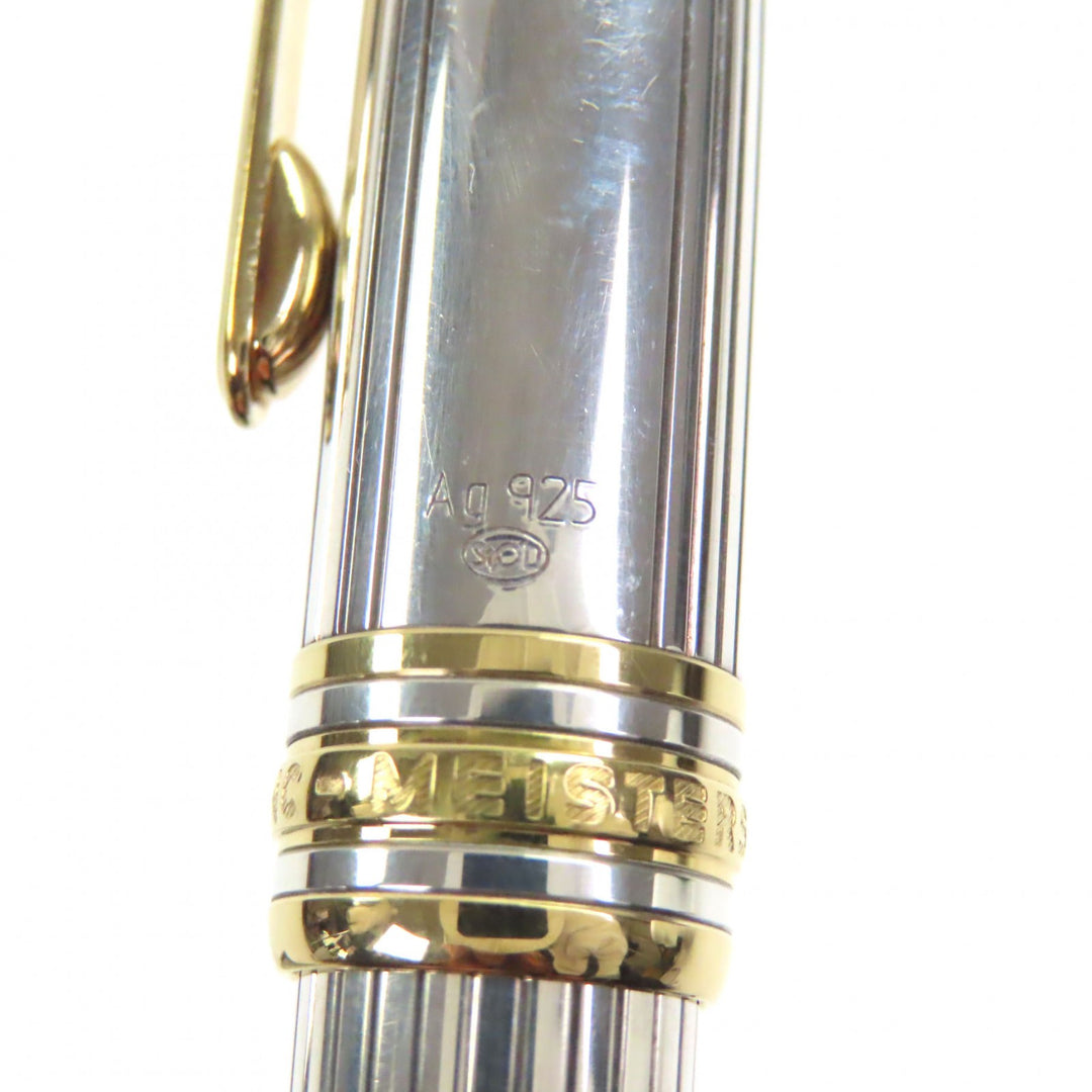 モンブラン 万年筆 ソリティア ホワイトスター シルバー ゴールド 18K メンズ