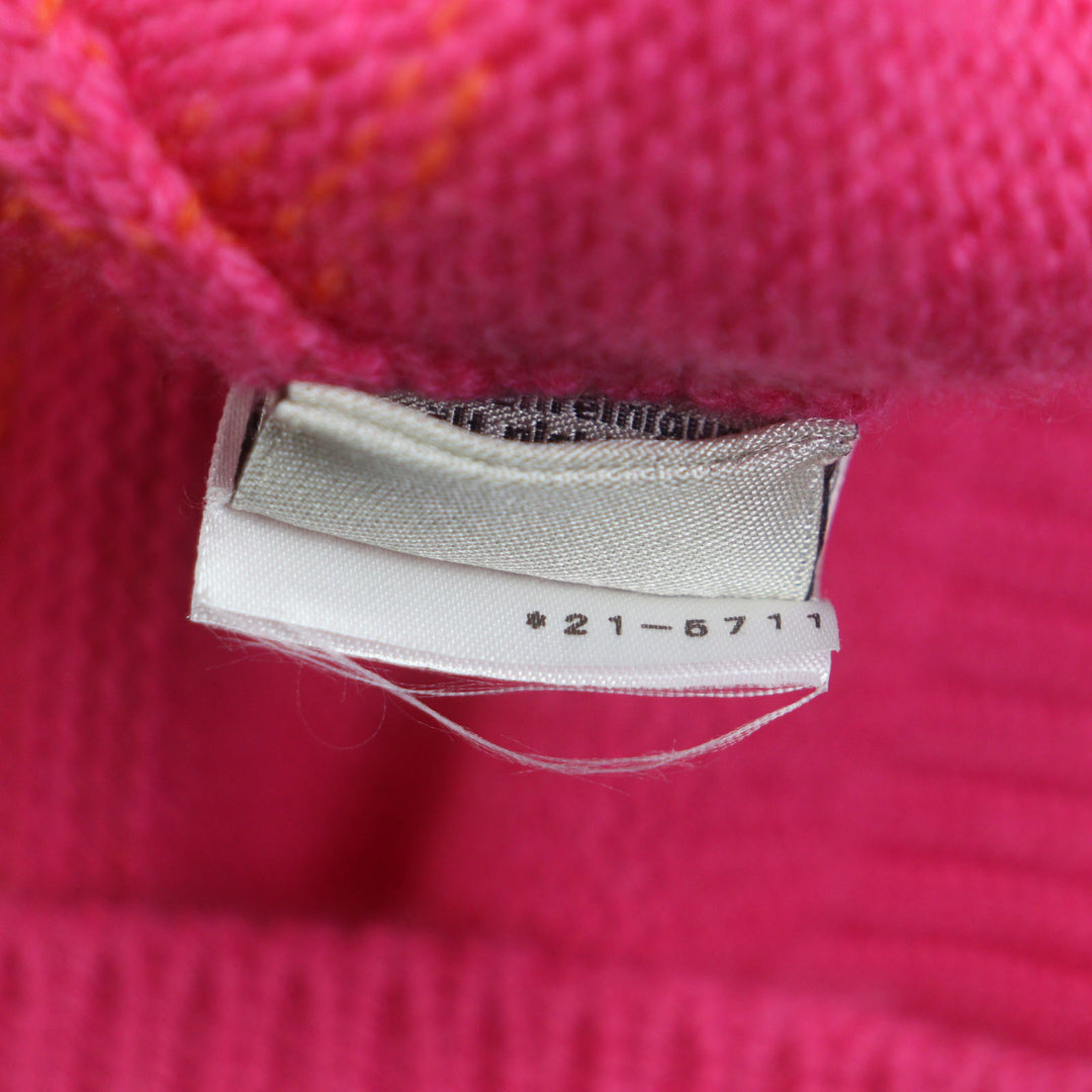 Excellent HERMES cardigan Gradient V-neck knit Orange pink cashmere mens S