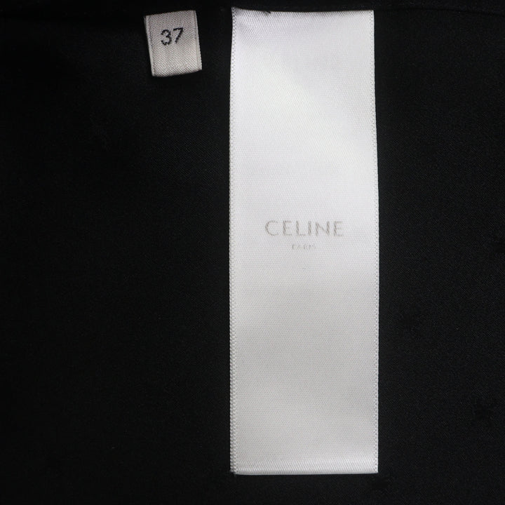 Excellent CELINE Long sleeve shirt black silk mens 37 2C15A805V