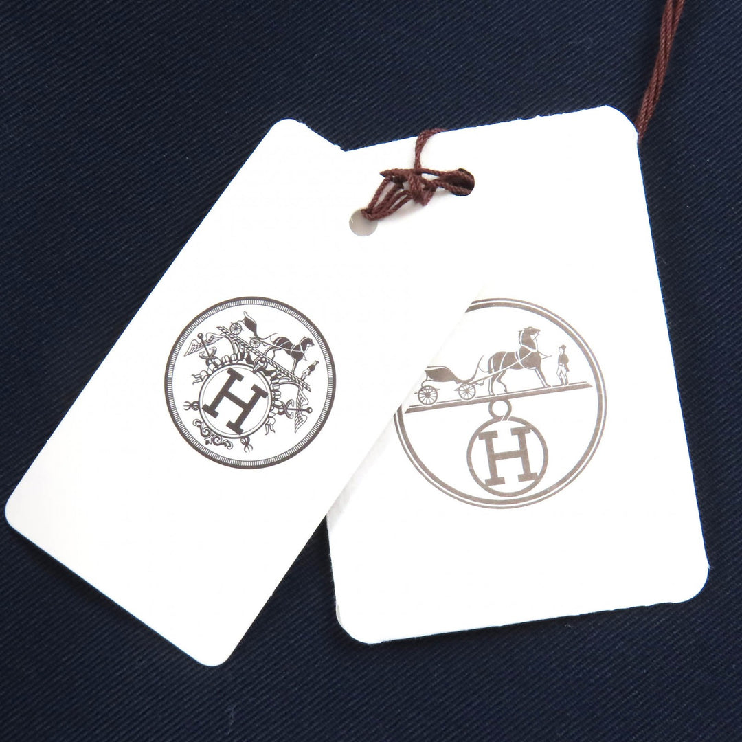 新品 HERMES タイトスカート センタージップ ネイビー ウール レディース 34