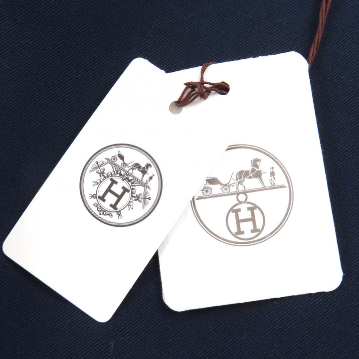 新品 HERMES タイトスカート センタージップ ネイビー ウール レディース 34