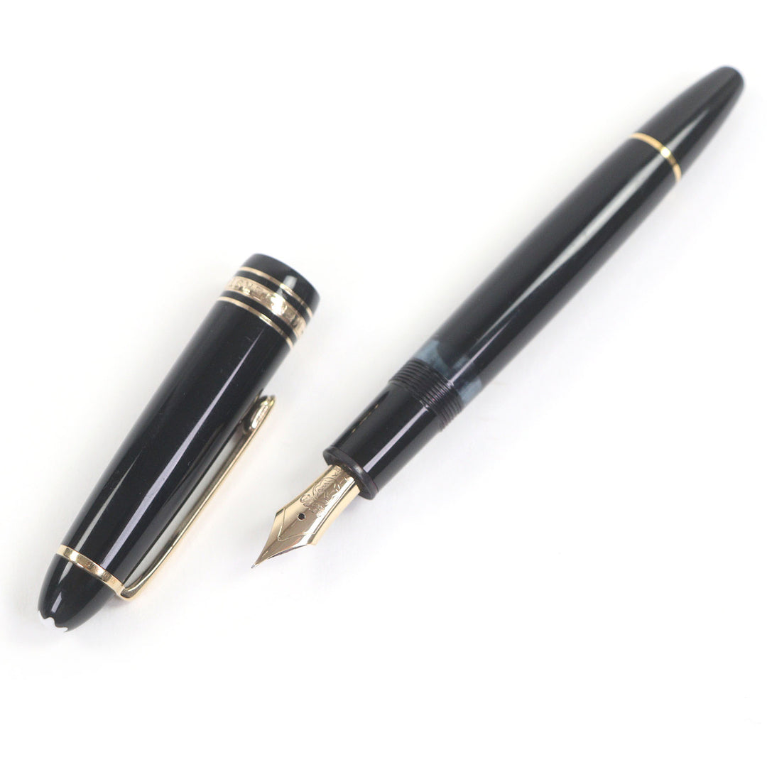 Very Good MONTBLANC fountain pen Meisterstück 146 Black gold 14K mens