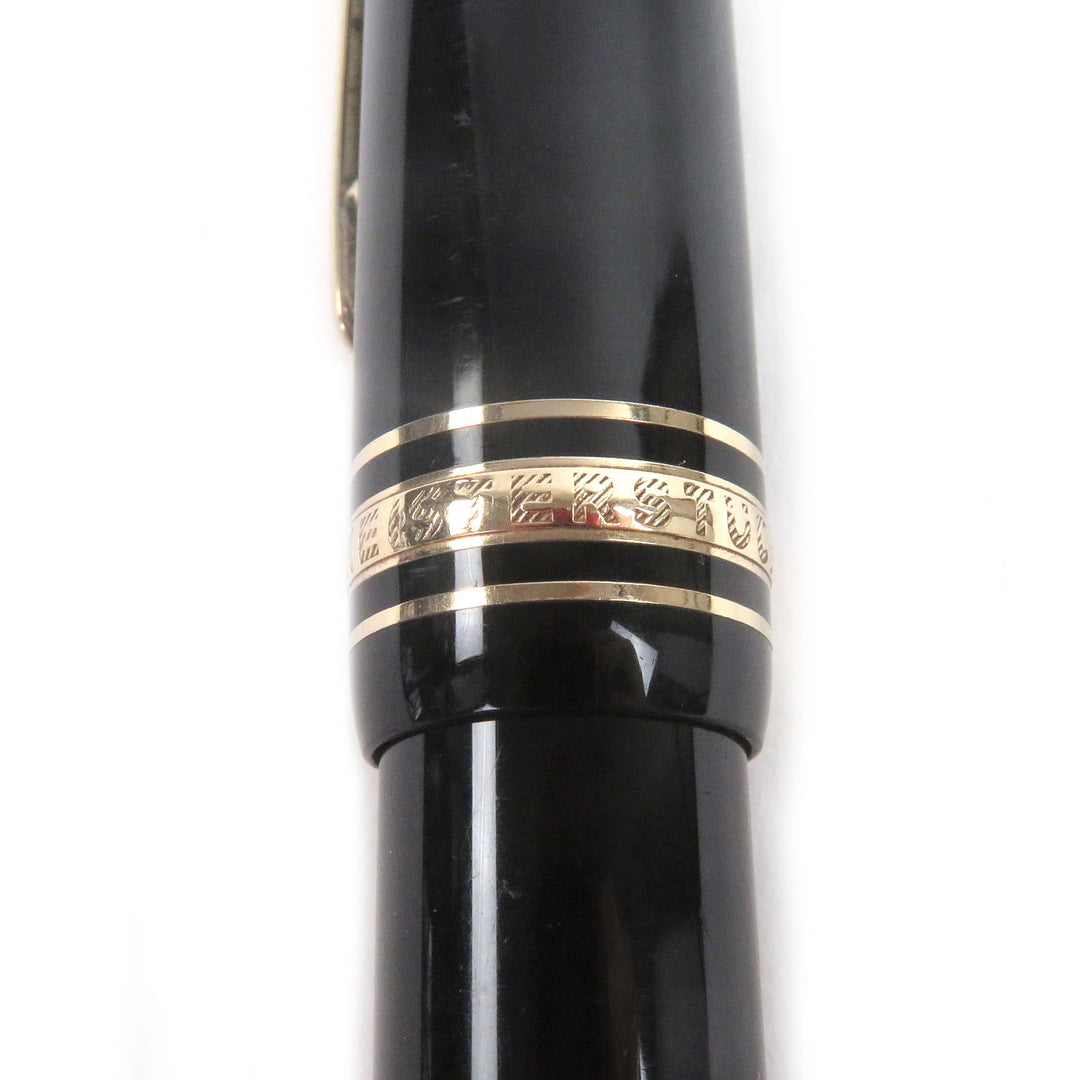Very Good MONTBLANC fountain pen Meisterstück 146 Black gold 14K mens