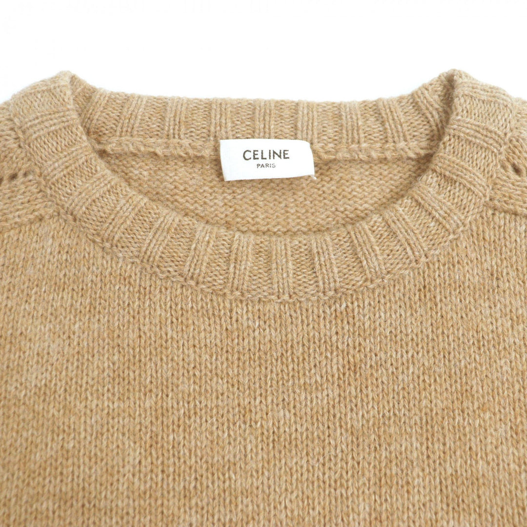CELINE セーター ライトブラウン ウール メンズ XL 2A681979E 美品