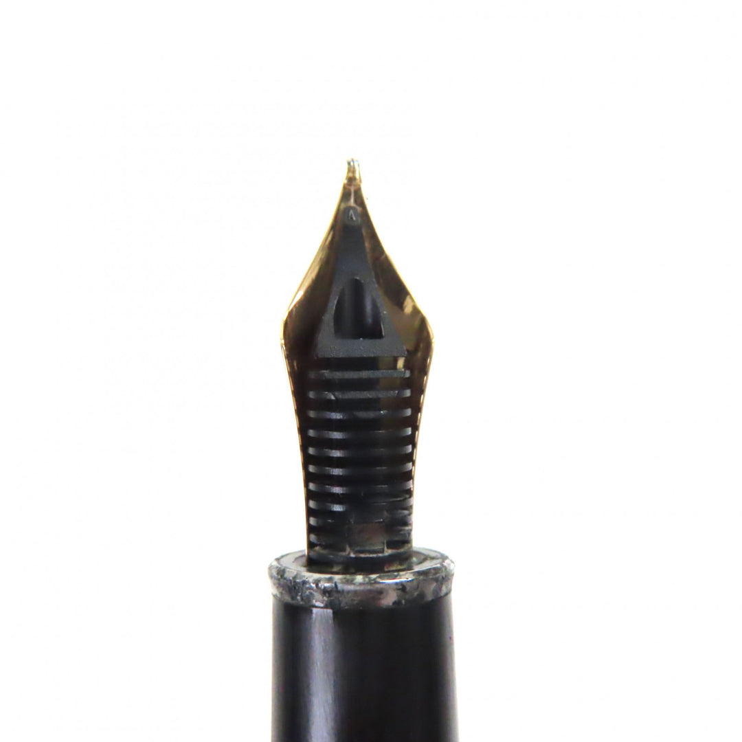 非常に良い MONTBLANC 万年筆 マイスターシュテュック クラシック ブラック ゴールド 14K メンズ
