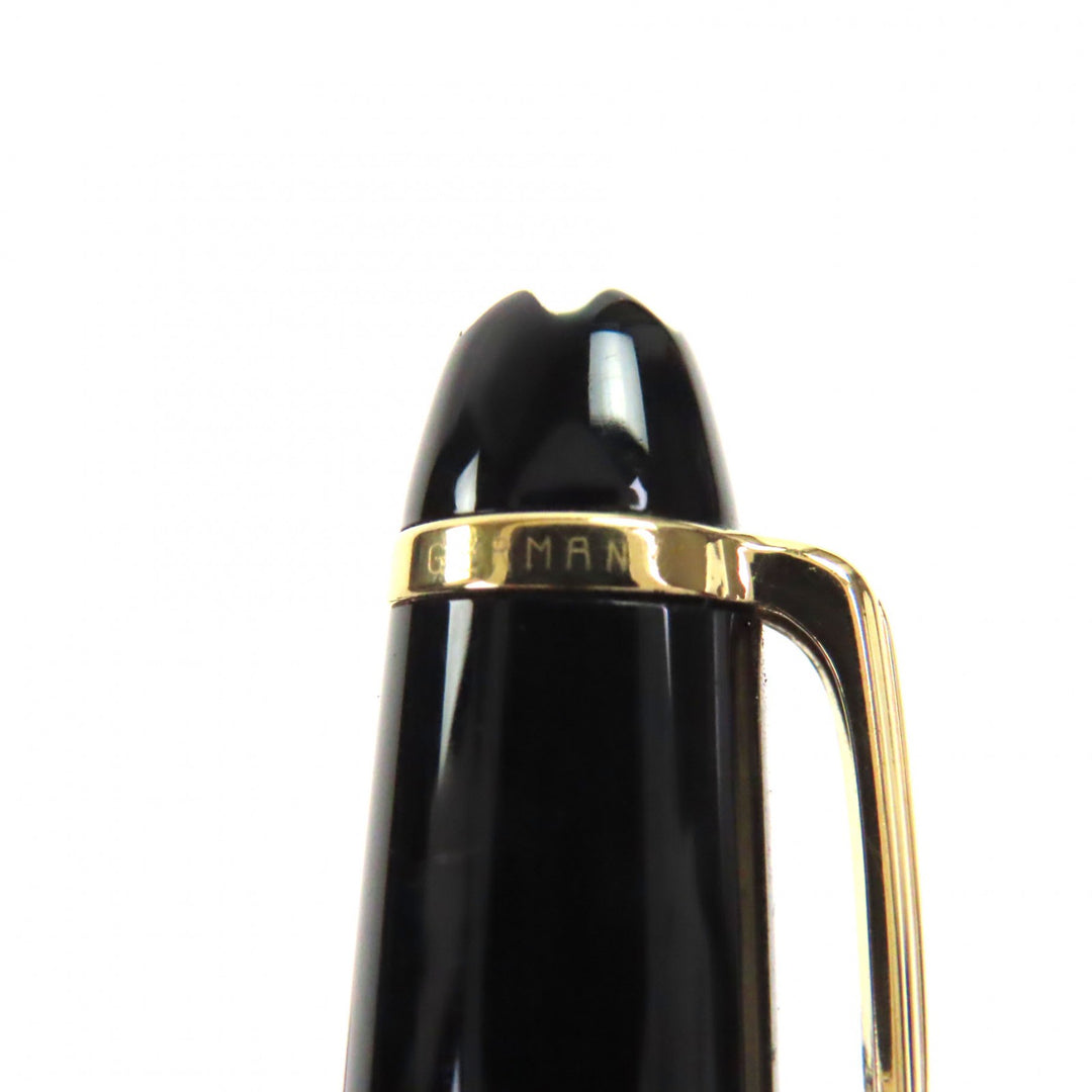 非常に良い MONTBLANC 万年筆 マイスターシュテュック クラシック ブラック ゴールド 14K メンズ