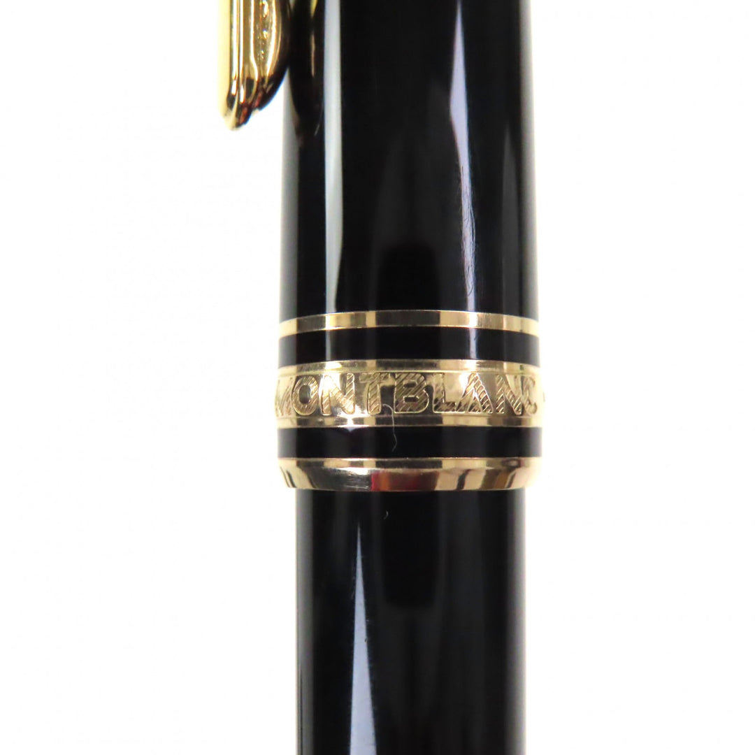 非常に良い MONTBLANC 万年筆 マイスターシュテュック クラシック ブラック ゴールド 14K メンズ