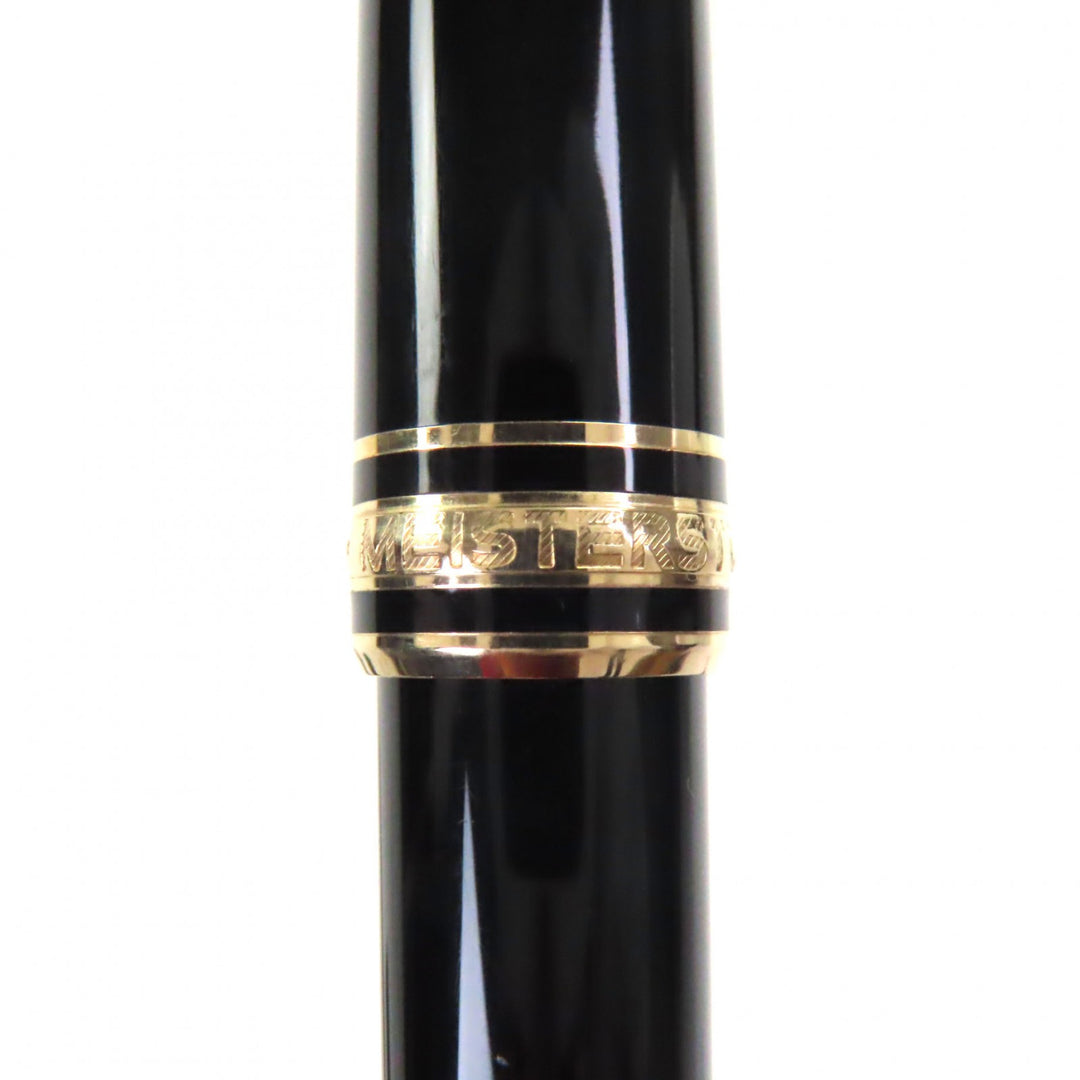 非常に良い MONTBLANC 万年筆 マイスターシュテュック クラシック ブラック ゴールド 14K メンズ