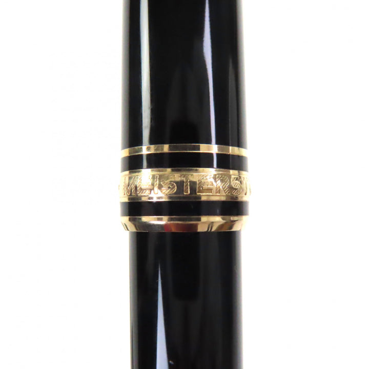 非常に良い MONTBLANC 万年筆 マイスターシュテュック クラシック ブラック ゴールド 14K メンズ