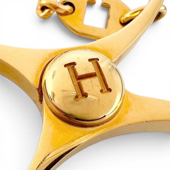 Great HERMES strap FILOU H logo glove holder gold Women