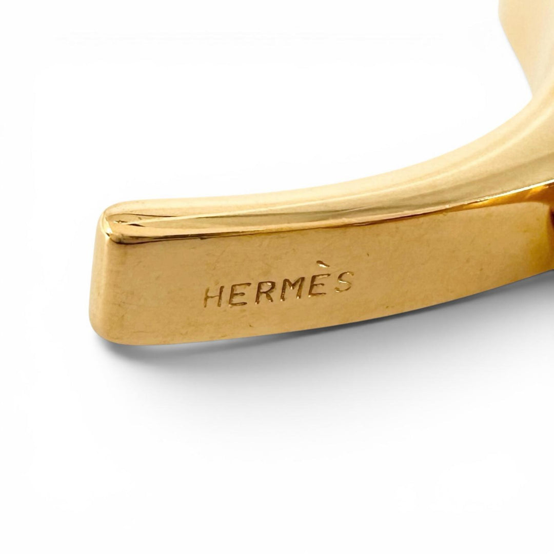 Great HERMES strap FILOU H logo glove holder gold Women
