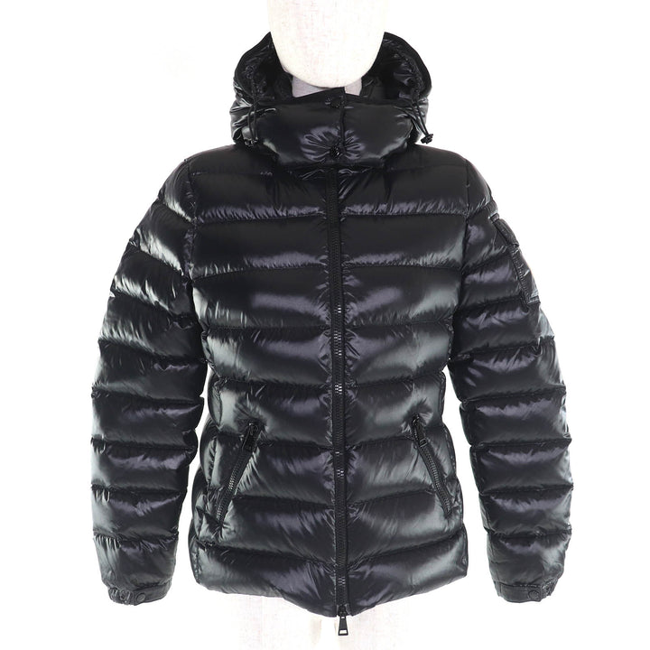 素晴らしい MONCLER ダウンジャケット BADY Buddy ロゴパッチ フード付き ブラック ナイロン レディース 1