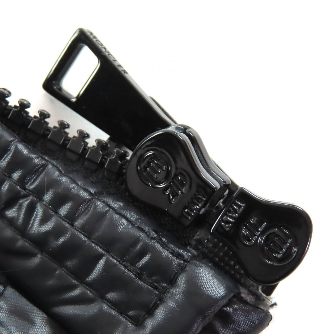 素晴らしい MONCLER ダウンジャケット BADY Buddy ロゴパッチ フード付き ブラック ナイロン レディース 1