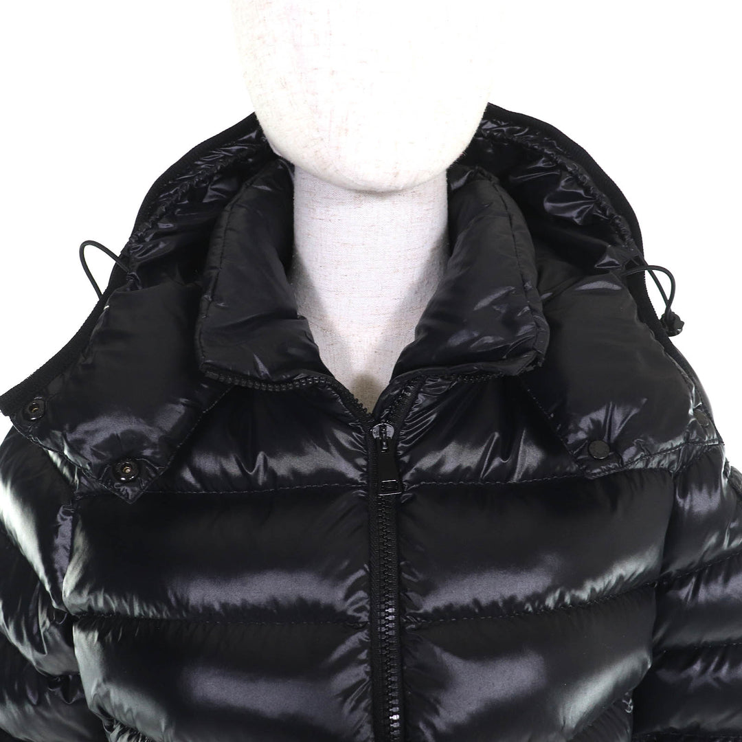 素晴らしい MONCLER ダウンジャケット BADY Buddy ロゴパッチ フード付き ブラック ナイロン レディース 1