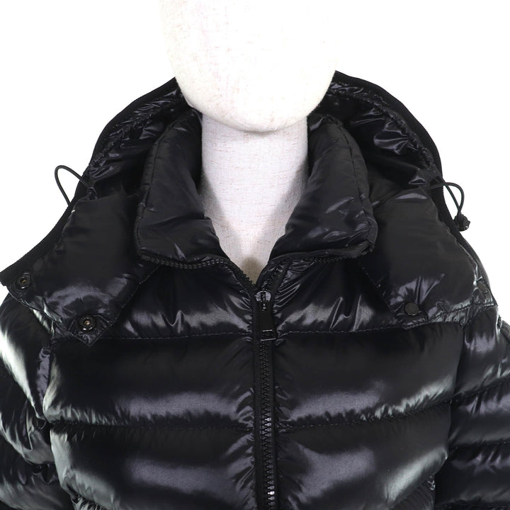 素晴らしい MONCLER ダウンジャケット BADY Buddy ロゴパッチ フード付き ブラック ナイロン レディース 1