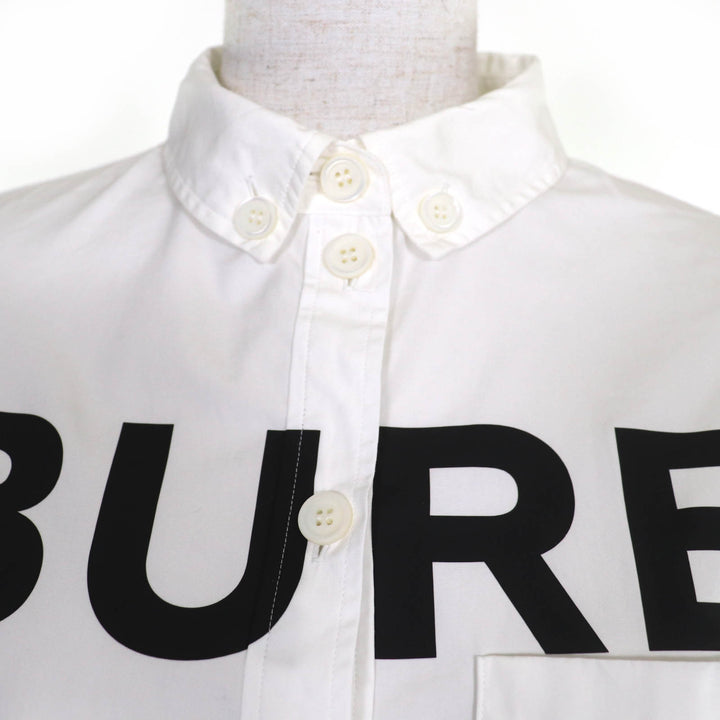 Excellent BURBERRY one piece Horseferry Tisci-era shirt dress white 36 8013907
